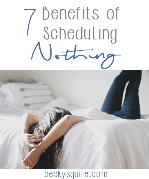 scheduling nothing