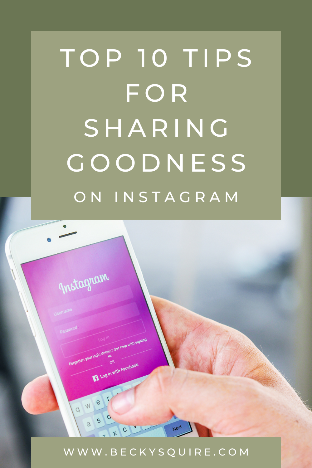 sharing goodness on instagram