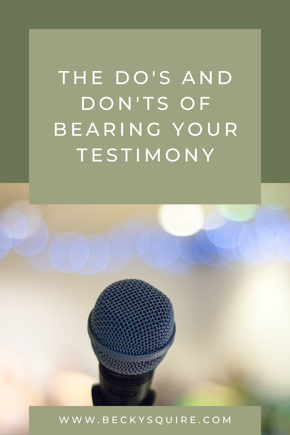 bearing your testimony